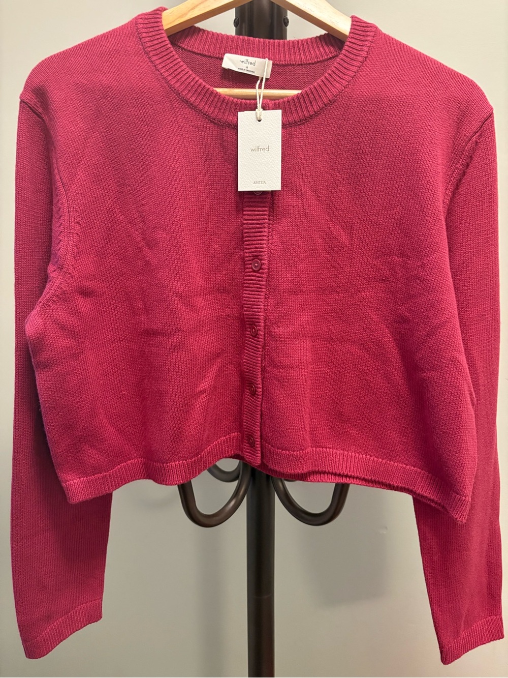 Wilfred Deep Raspberry Knit Cardigan